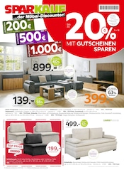 Ecksofa im Sparkauf Prospekt in Heilbronn Aktueller Sparkauf Prospekt mit Ecksofa, "MIT GUTSCHEINEN SPAREN", Seite 1
