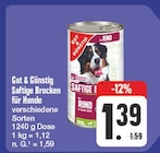 Saftige Brocken für Hunde Angebote von Gut & Günstig bei EDEKA Dresden für 1,39 €