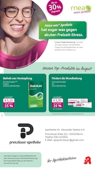 Aktueller mea - meine apotheke Prospekt "Unsere August-Angebote" Seite 1 von 4 Seiten für Berlin