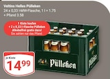 Helles Pülleken im Angebot bei GLOBUS in Kempen Helles Pülleken Angebote von Veltins bei GLOBUS Kempen für 14,99 €
