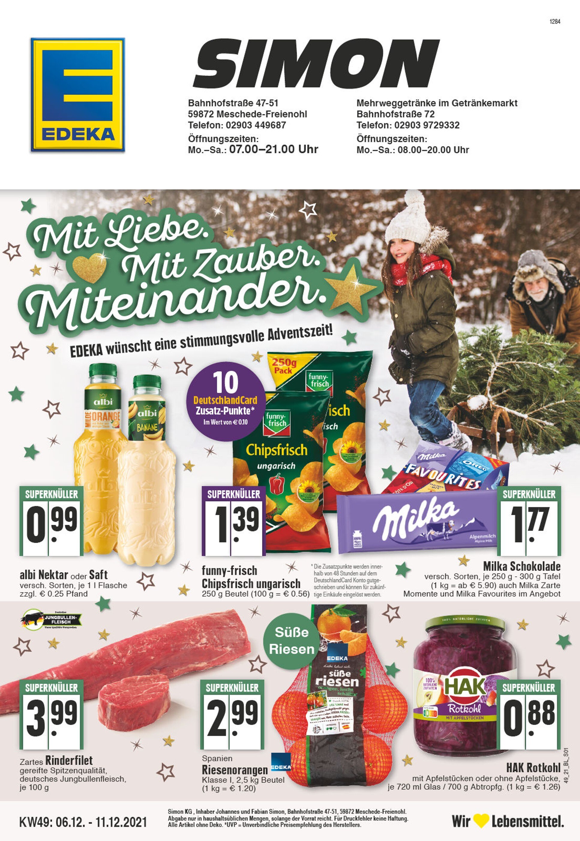 EDEKA Prospekt für Arnsberg mit 32 Seiten EDEKA Prospekt für Arnsberg: "Aktuelle Angebote", 32 Seiten, 06.12.2021 - 11.12.2021