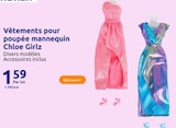 Vêtements pour poupée mannequin - Chloe Girlz en promo chez Action Tours à 1,59 €