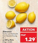 Aktuelles Zitronen Angebot bei Kaufland in Wuppertal ab 1,29 €