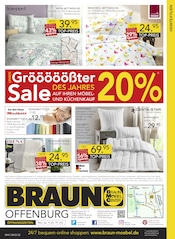 Bettwäsche im BRAUN Möbel-Center Prospekt in Rastatt Aktueller BRAUN Möbel-Center Prospekt mit Bettwäsche, "Gröööößter Sale des Jahres!", Seite 20
