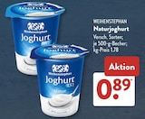 Naturjoghurt von Weihenstephan im aktuellen ALDI SÜD Prospekt für 0,89 €