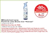 Désodorisant spray Pureté de coton Brume d'air - Febreze en promo chez Monoprix Margaret Désodorisant spray Pureté de coton Brume d'air - Febreze dans le catalogue Monoprix Margaret