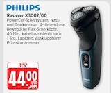 Rasierer X3002/00 im Angebot bei Marktkauf in Tübingen Rasierer X3002/00 Angebote von PHILIPS bei Marktkauf Tübingen für 44,00 €