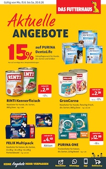 Katzenfutter im aktuellen DAS FUTTERHAUS Prospekt (Oberhausen) Katzenfutter im DAS FUTTERHAUS Prospekt "Aktuelle ANGEBOTE" mit 17 Seiten (Oberhausen)