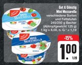 Mini Mozzarella Angebote von Gut & Günstig bei E center Würzburg für 1,00 €