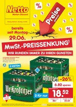 Netto Marken-Discount Prospekt für Plauen mit 43 Seiten Netto Marken-Discount Prospekt für Plauen: "MwSt.-PREISSENKUNG - WIR RUNDEN IMMER ZU IHREN GUNSTEN", 43 Seiten, 06.07.2020 - 11.07.2020
