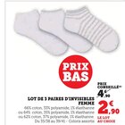 Lot de 3 paires d'invisibles femme - U Colletion dans le catalogue Super U