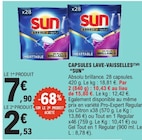 Capsules lave-vaisselles - SUN - E.Leclerc à Nice Capsules lave-vaisselles - SUN en promo chez E.Leclerc Nice à 2,53 €