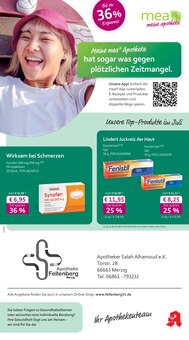Aktueller mea - meine apotheke Prospekt (Merzig, 4 Seiten zum blättern mea - meine apotheke Prospekt Unsere Juli-Angebote mit 4 Seiten