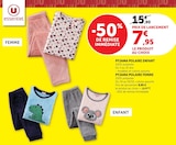 Pyjama polaire enfant - U ESSENTIEL - Hyper U à Draguignan Pyjama polaire enfant - U ESSENTIEL en promo chez Hyper U Draguignan à 7,95 €