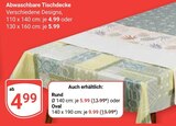 Abwaschbare Tischdecke Angebote bei GLOBUS Bensheim für 4,99 €