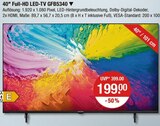 40" Full-HD LED-TV GFB5340 im V-Markt Prospekt 40" Full-HD LED-TV GFB5340 von Grundig im aktuellen V-Markt Prospekt für 199,00 €
