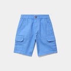 Bermuda short regular poches côtés coton bleu gris garçon à 11,19 € dans le catalogue La Halle