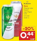 Pilsener oder Export Angebote von Schloss bei Netto Marken-Discount Mannheim für 0,44 €