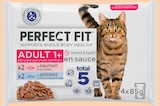 Pâtée en sauce pour chat adulte stérilisé au saumon et aux poissons - Perfect Fit en promo chez Intermarché Super Pâtée en sauce pour chat adulte stérilisé au saumon et aux poissons - Perfect Fit dans le catalogue Intermarché Super