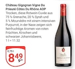 GLOBUS Bochum - Château Gigognan Vigne Du Prieuré Côtes Du Rhône AOP Angebot im Prospekt Château Gigognan Vigne Du Prieuré Côtes Du Rhône AOP bei GLOBUS im Bochum Prospekt für 8,49 €