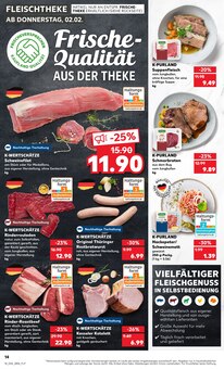Rinderroulade Angebot im Kaufland Prospekt, gültig von 02.02.2023 bis 08.02.2023 Rinderroulade Angebot im aktuellen Kaufland Prospekt auf Seite 18