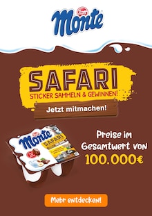 Monte Prospekt Safari - Sticker sammeln & gewinnen mit 1 Seite