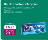 mea - meine apotheke - Thomapyrin Classic Schmerztabletten Angebot im Prospekt Thomapyrin Classic Schmerztabletten bei mea - meine apotheke im Prospekt "" für 6,25 €