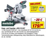 Kapp- und Zugsäge „KGS 216 M“ bei toom Baumarkt im Dresden Prospekt für 179,99 €