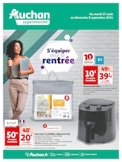 Prospectus Auchan Supermarché à Brétigny-sur-Orge, "S'équiper pour la rentrée", 8 pages de promos valables du 27/08/2024 au 08/09/2024