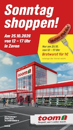 Baumärkte Prospekt von toom Baumarkt in Gyhum Aktueller toom Baumarkt Baumärkte Prospekt für Gyhum: Sonntag shoppen! mit 1} Seite, 25.10.2026 - 25.10.2026