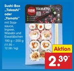 Aktuelle Feinkostlebensmittel Angebote bei Netto Marken-Discount in Wuppertal Aktuelles Sushi-Box Takashi Angebot bei Netto Marken-Discount in Wuppertal ab 2,39 €