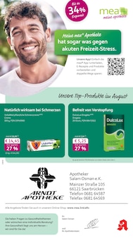 Aktueller mea - meine apotheke Prospekt für Saarbrücken und Ungebung, Seiten zum blättern mea - meine apotheke Prospekt Unsere August-Angebote mit Seiten in Saarbrücken und Umgebung