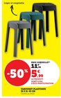 Tabouret plastique en promo chez Super U Épinal à 5,99 €