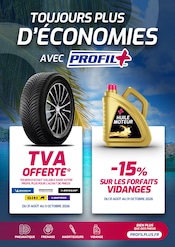 Prospectus Garages & Automobile Profil Plus en cours à La Suze-sur-Sarthe et alentours, "TOUJOURS PLUS D'ÉCONOMIES AVEC PROFIL+", 1 page, 31/08/2026 - 03/10/2026 Catalogue Garages & Automobile Profil Plus en cours à La Suze-sur-Sarthe et alentours, "TOUJOURS PLUS D'ÉCONOMIES AVEC PROFIL+", 1 page, 31/08/2026 - 03/10/2026