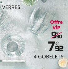 4 GOBELETS - Gifi à Montreuil 4 GOBELETS en promo chez Gifi Montreuil à 7,92 €