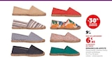 Espadrilles adulte - Super U à Bagnolet Espadrilles adulte en promo chez Super U Bagnolet à 6,93 €