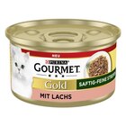 Aktuelles GOURMET GOLD Saftig-feine Streifen mit Lachs 85 g Angebot bei Zookauf in Hannover ab 0,49 €