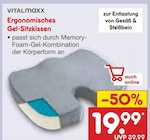 Ergonomisches Gel-Sitzkissen Angebote von Vitalmaxx bei Netto Marken-Discount Bochum für 19,99 €