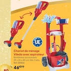 Chariot de ménage avec aspirateur en promo chez La Grande Récré Ézanville à 46,99 €