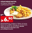 Hähnchenschnitzel mit Sauce Hollandaise und Pommes frites im aktuellen porta Möbel Prospekt
