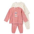 Lot de 2 pyjamas bébé - TEX BABY en promo chez Carrefour Lot de 2 pyjamas bébé - TEX BABY dans le catalogue Carrefour