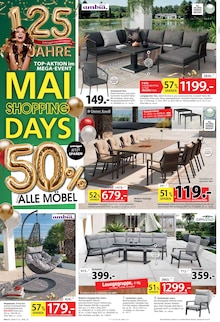Gartenmöbel im Zurbrüggen Prospekt "MAI SHOPPING DAYS" mit 16 Seiten (Oldenburg)