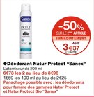 Déodorant Natur Protect - Sanex en promo chez Monoprix Levallois-Perret à 3,37 €