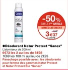Déodorant Natur Protect - Sanex - Monoprix à Levallois-Perret Déodorant Natur Protect - Sanex en promo chez Monoprix Levallois-Perret à 3,37 €