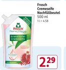 Cremeseife Nachfüllbeutel Angebote von Frosch bei Rossmann Elmshorn für 2,29 €