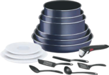 Set 15 pièces Ingenio Easy Cook&Clean bleu pailleté - Tefal en promo chez Carrefour Argenteuil à 69,99 €