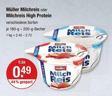 Milchreis von Müller im aktuellen V-Markt Prospekt für €0.49