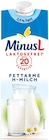 Milch im REWE Prospekt Fettarme H-Milch von Minus L im aktuellen REWE Prospekt für 1,29 €