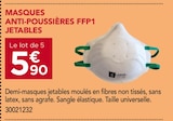 Gedimat Gestel - Promo Masques anti-poussières FFP1 jetables Promo Masques anti-poussières FFP1 jetables à 5,90 € dans le catalogue Gedimat à Gestel