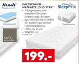 Kaltschaummatratze Duo Star im Angebot bei porta Möbel in Stendal Kaltschaummatratze Duo Star Angebote von HemaFa bei porta Möbel Stendal für 199,00 €